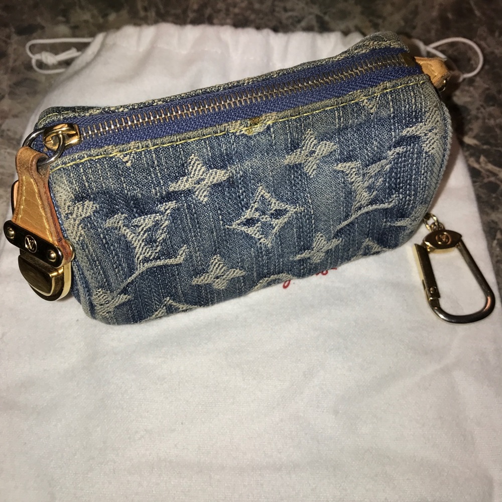 *SOLD*Louis Vuitton mini Bb denim speedy cles key pouch - Picture 4 of 8